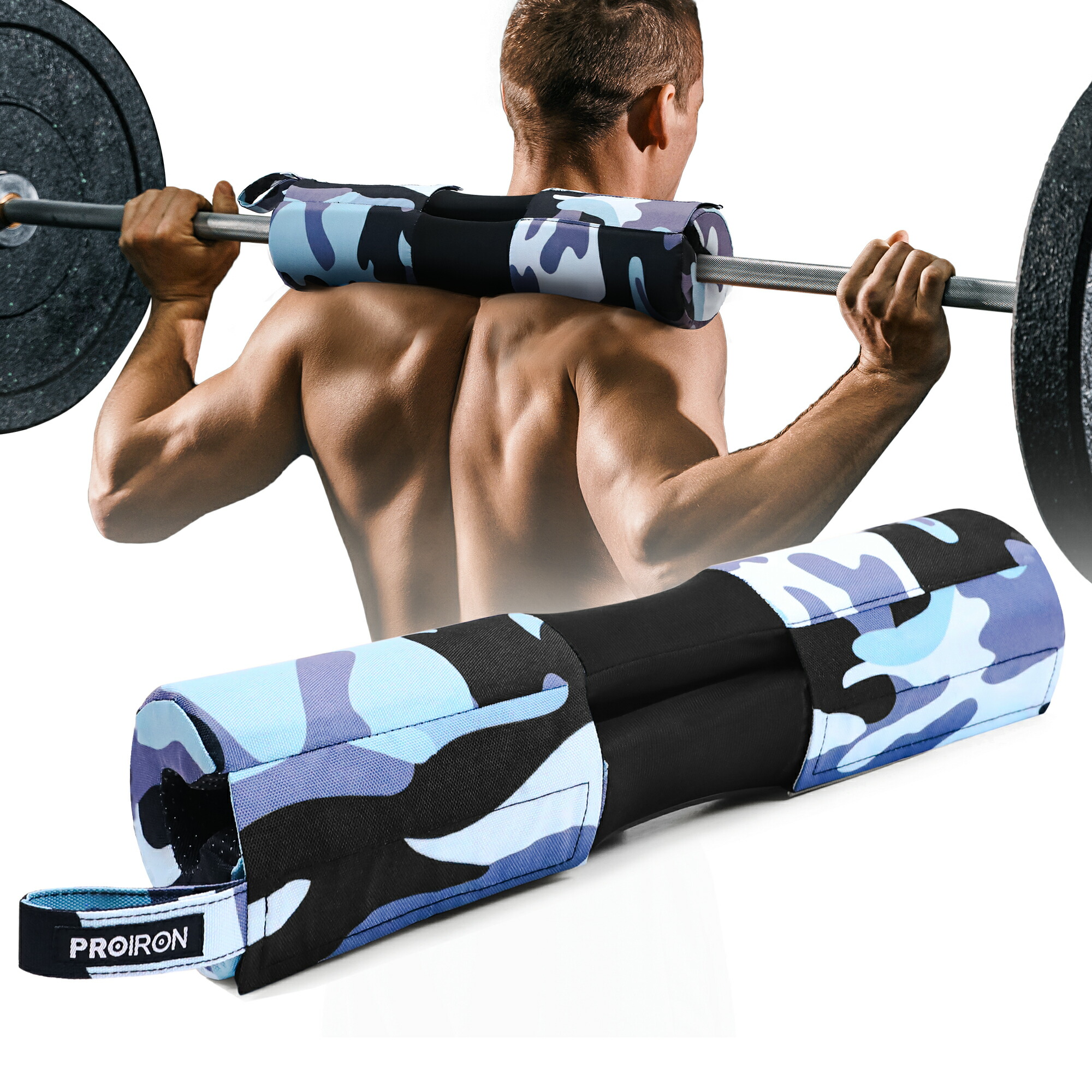 楽天市場】PROIRON スクワットパッド ブラック カモフラージュ 2色