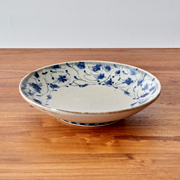 楽天市場】石井桃子 花唐草 5寸皿 / 和食器 陶器 砥部焼 作家もの 染付