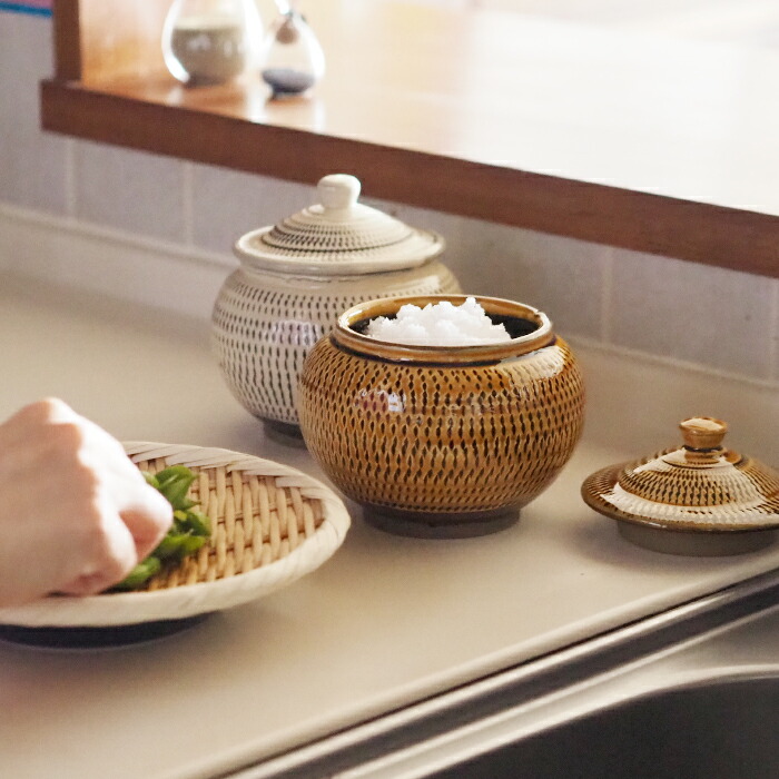 楽天市場】小鹿田焼 小袋窯 3合壺 飴釉飛びかんな / おんたやき おんた