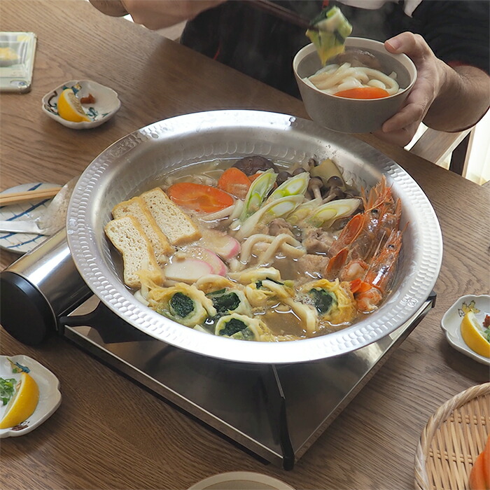 楽天市場】中尾アルミ製作所 N-26 打出うどんすき鍋 33cm / 打ち出し