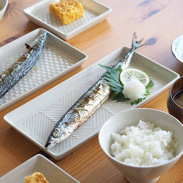 楽天市場】オリメ Pヘリンボーン 長角皿 ホワイト / ORIME / 波佐見焼