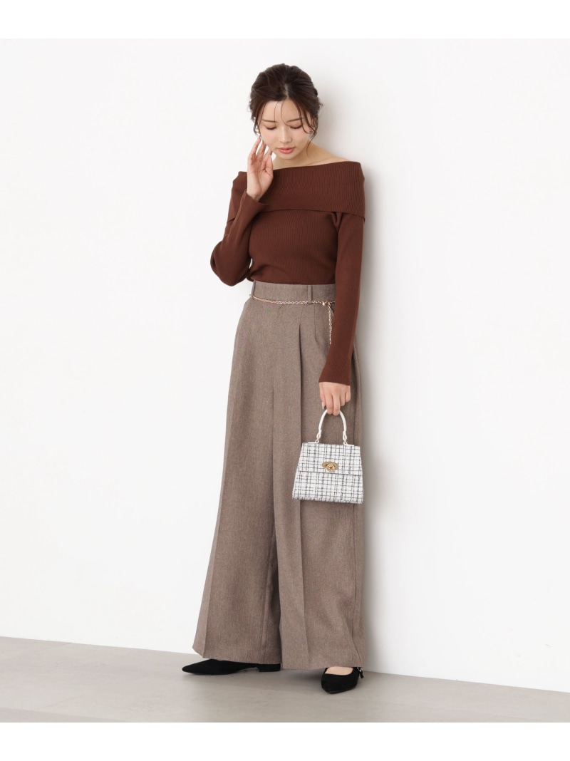 楽天市場】＜谷川菜奈さんコラボ＞チェーン付きワイドパンツ 25AW