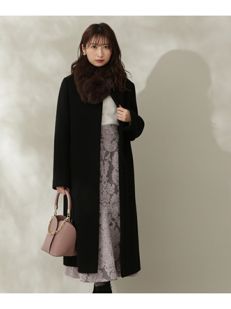 楽天市場】ファー付きノーカラーコート PROPORTION BODY DRESSING