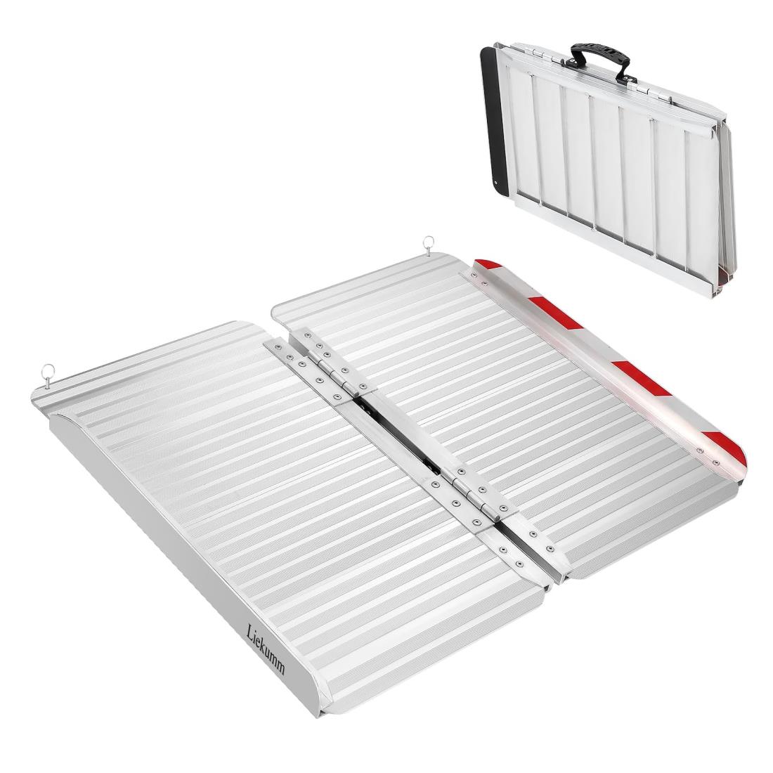 楽天市場】LIEKUMM 車椅子スロープ アルミスロープ 長さ61*幅71cm 段差