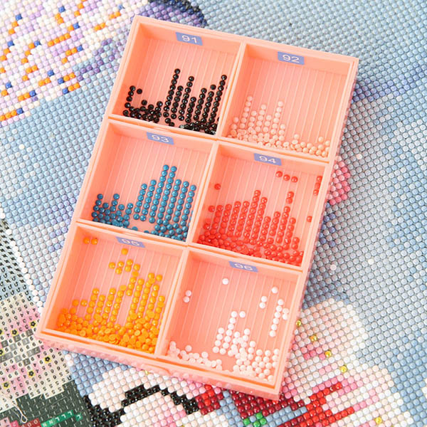 楽天市場】ダイヤモンドアート 作成ツール 6ブロック 多機能トレー 6色