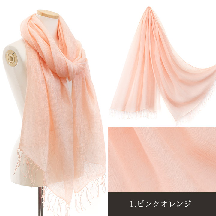 楽天市場】リネン 100％ 大判 ストール [ギフト箱入/麻 亜麻/UV/春物