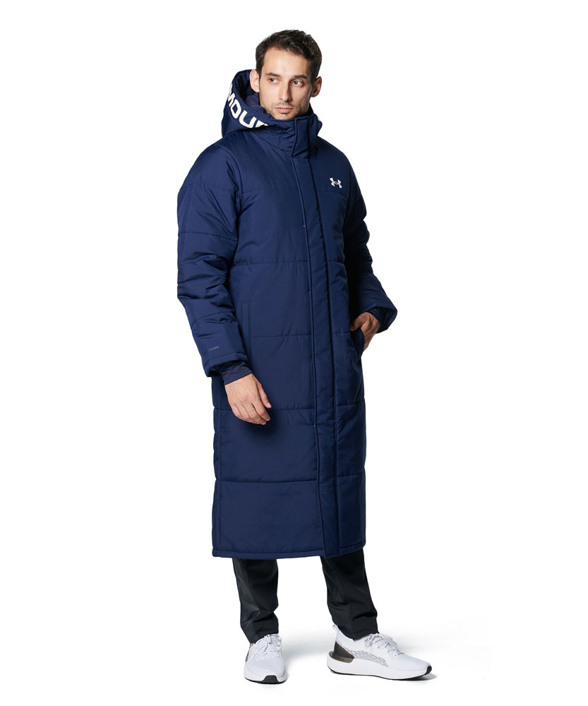 楽天市場】メンズ UAロゴ ロングコート ベンチコート スポーツ観戦