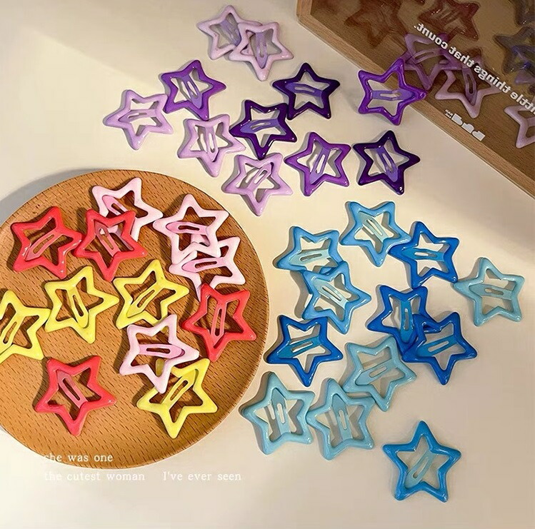 楽天市場】星型 ヘアピン 10個セット ヘアクリップ 可愛い お洒落 ヘア