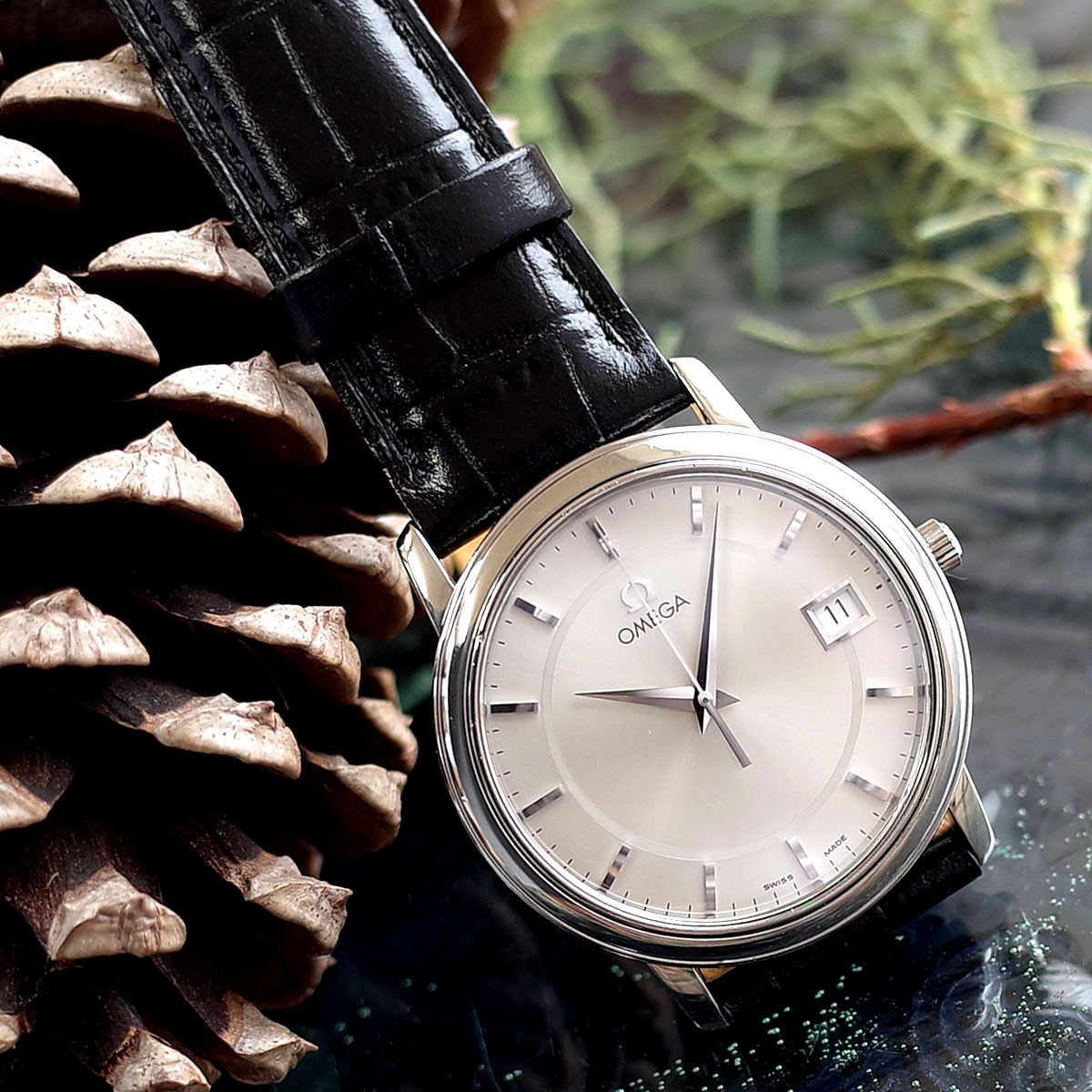 楽天市場】【中古】オメガ デビル プレステージ 4810.31 SS デイト