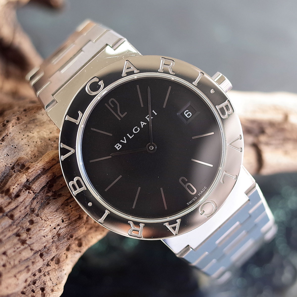 楽天市場】【中古】丁寧メンテ済 ブルガリブルガリ BB33SS 黒文字盤