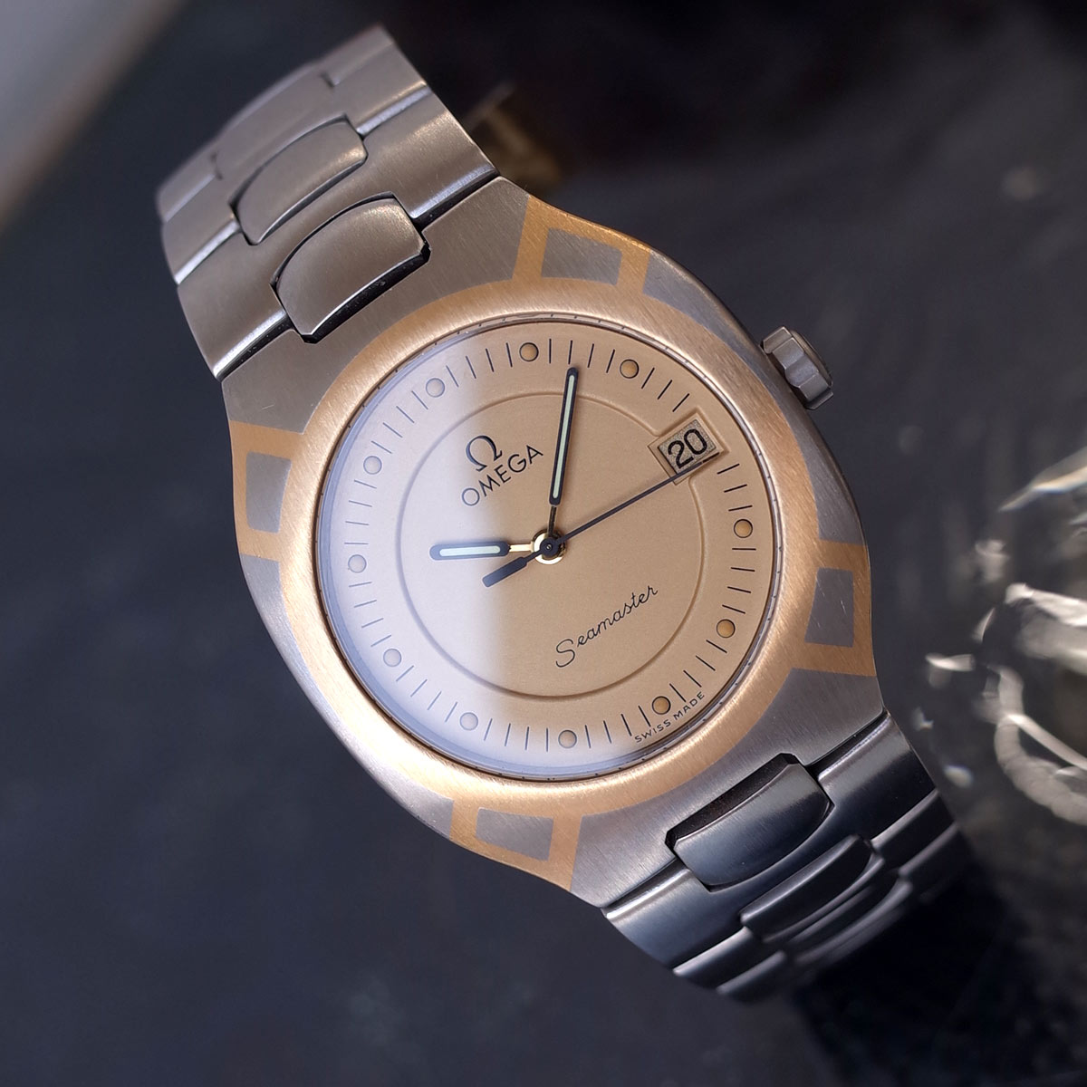 楽天市場】オメガ OMEGA シーマスター ポラリス SS/YG 亀 コンビ 象嵌