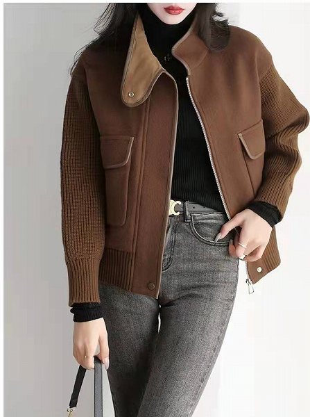 楽天市場】ブラウンブルゾン ジャンパー 大人スタイル ショート