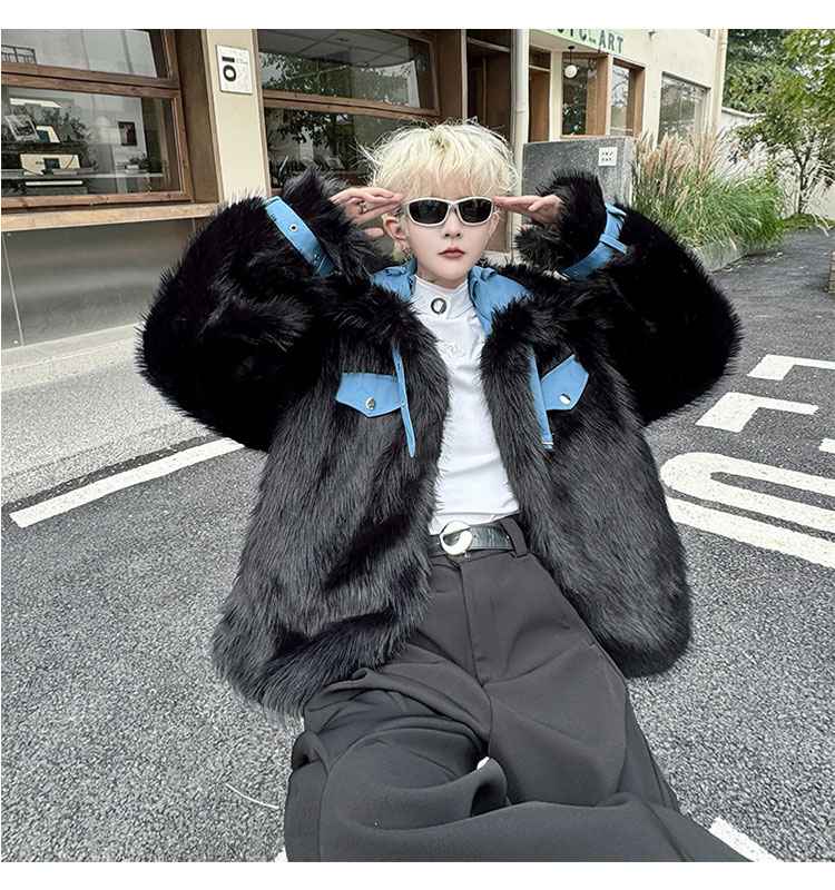 楽天市場】ファーコート 両面穿き PUレザージャケット ファー