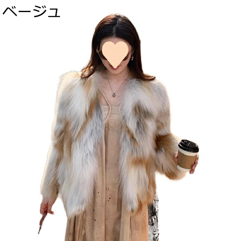 楽天市場】ファージャケット レディース パッチワーク ファーコート