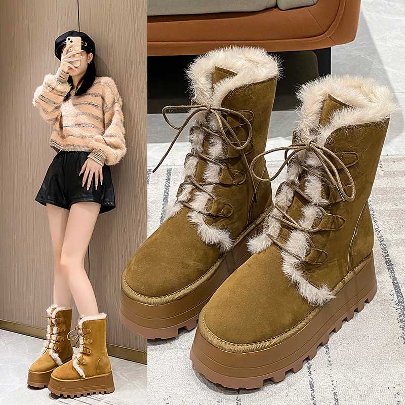 楽天市場】ムートンブーツ 中綿 スノーブーツ 綿靴 冬用 レディース