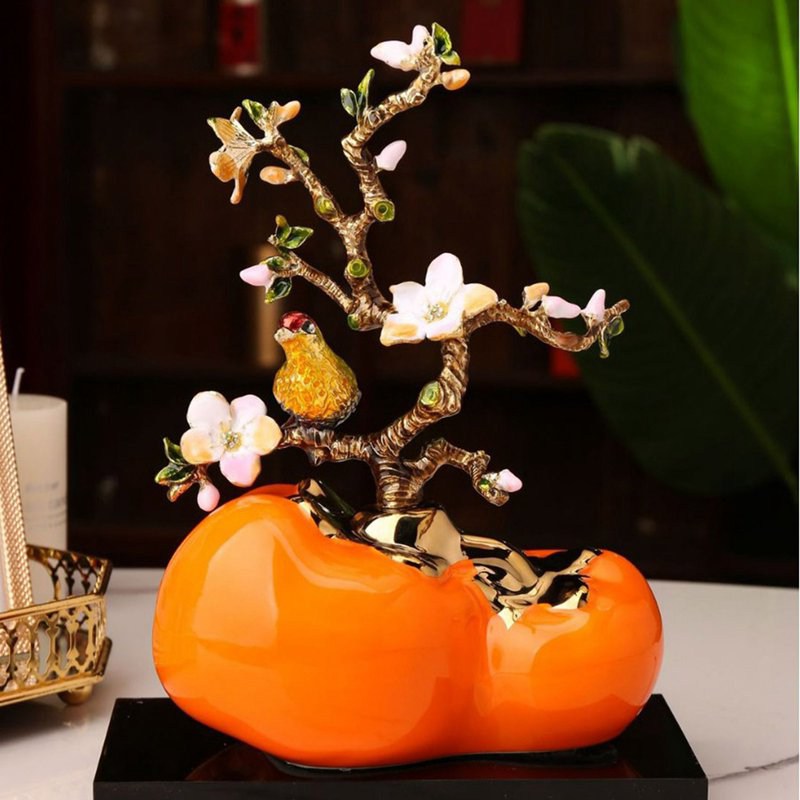 楽天市場】カキ 柿 置物 玄関置物 セラミック インテリア 風水グッズ