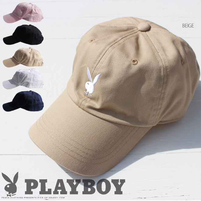 楽天市場】【CAP】PLAYBOY 帽子 ロゴ刺繍 キャップ ローキャップ