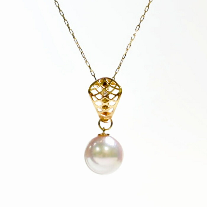 楽天市場】【50%OFF】K18YG アコヤ真珠 デザインネックレス P 約7.5mm