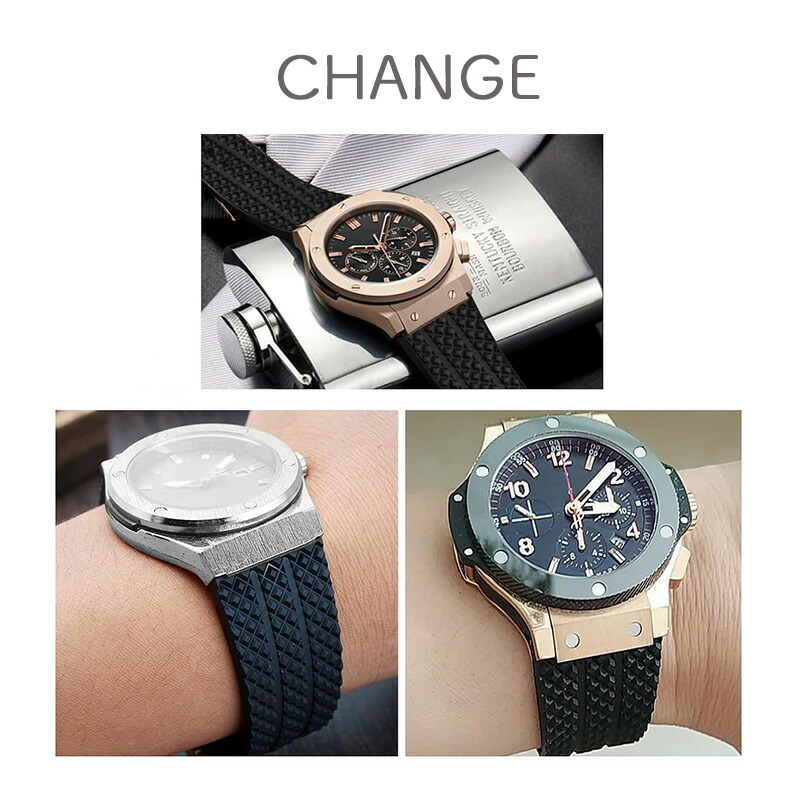 楽天市場】ウブロ ビッグバン ベルト 交換 ダイヤ バンド ラバーベルト