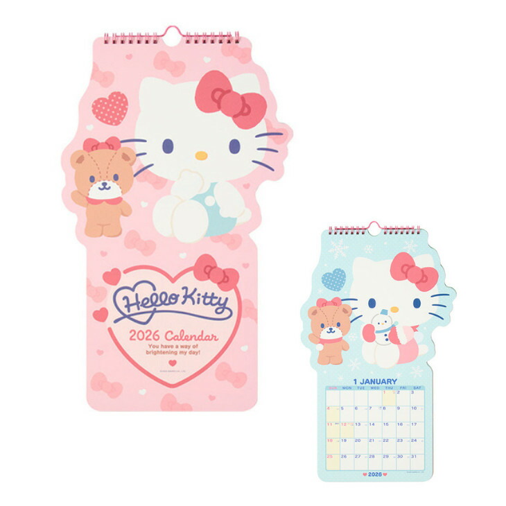 楽天市場】サンリオダイカットカレンダー2026 壁掛けリングカレンダー