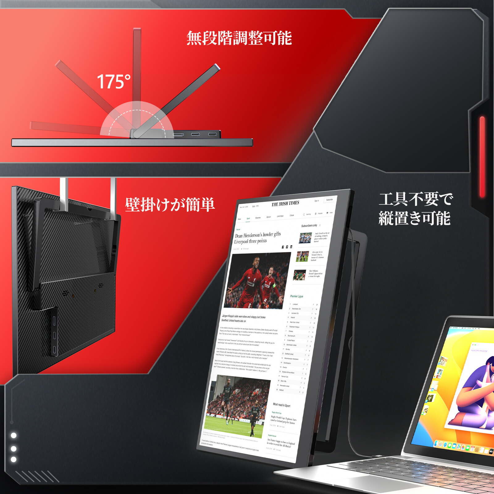 楽天市場】【5倍ポイント！】kksmart モバイルモニター 14.2インチ 2K