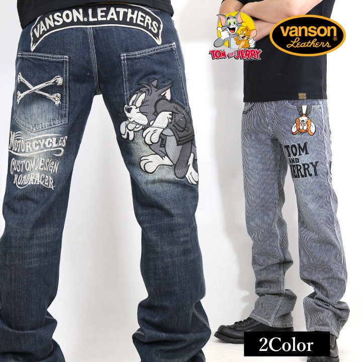 楽天市場】[SALE]デニムパンツ VANSON×TOM&JERRY バンソン コラボ トム