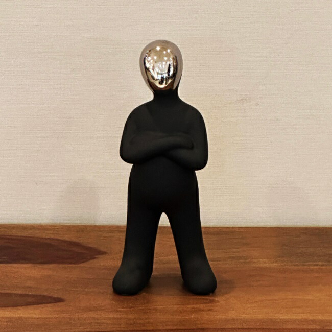 楽天市場】オブジェ ブラックマン 置き物 飾り物 ブラックマン 陶器