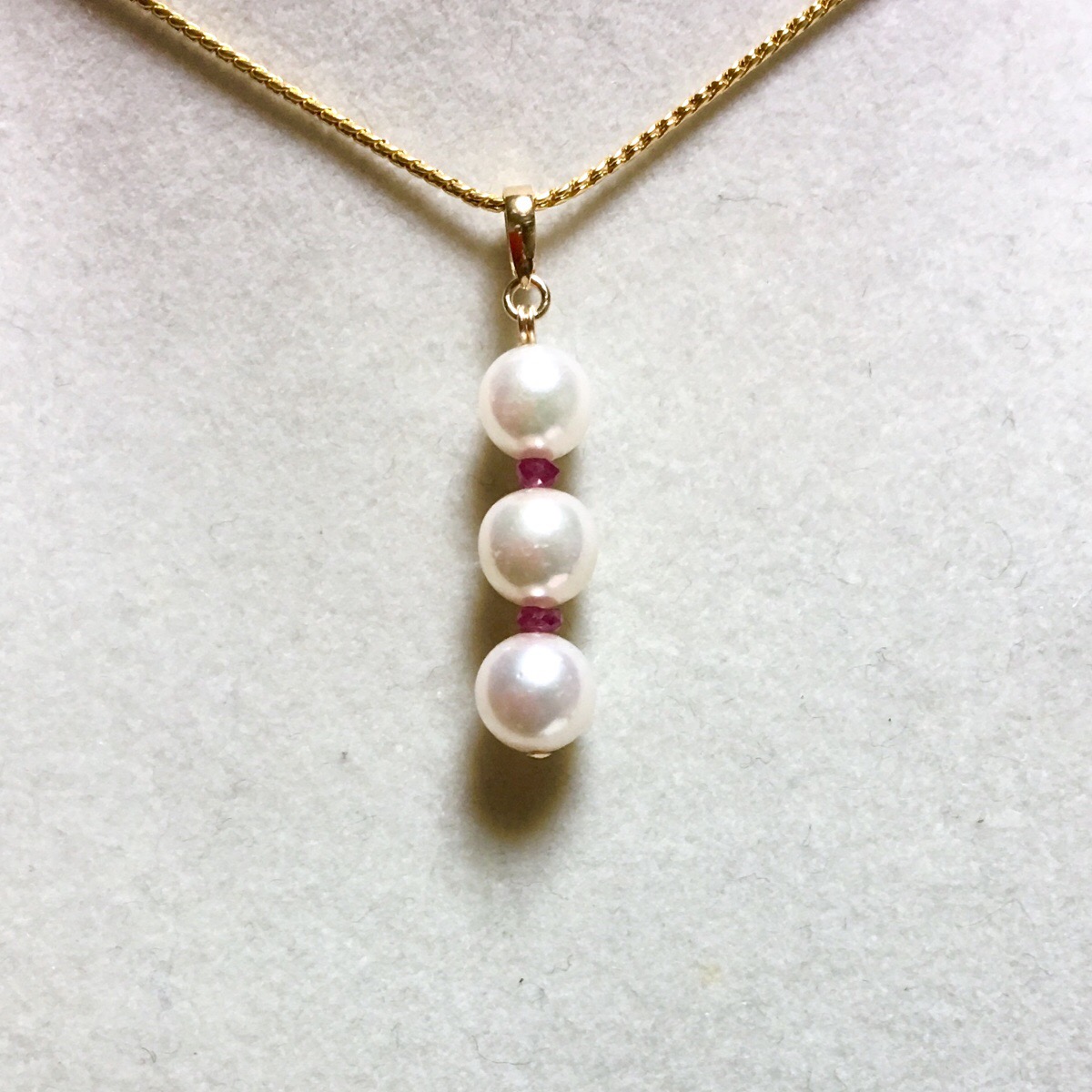 楽天市場】【Rvaru】 K18 ルビー あこや本真珠 アコヤ トップ 7〜7.5mm