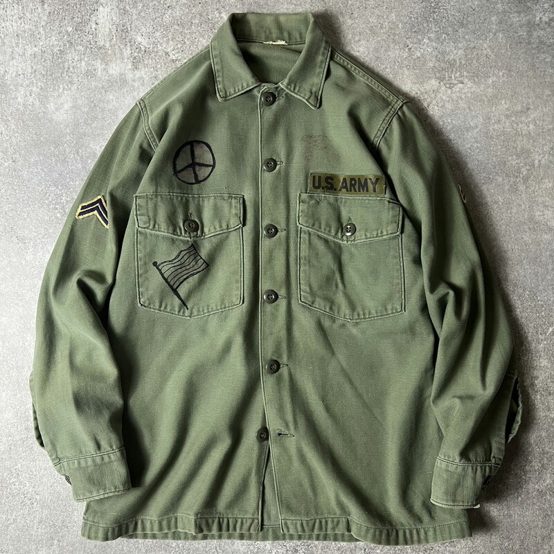 楽天市場】60s US ARMY 米軍実物 OG-107 コットン サテン
