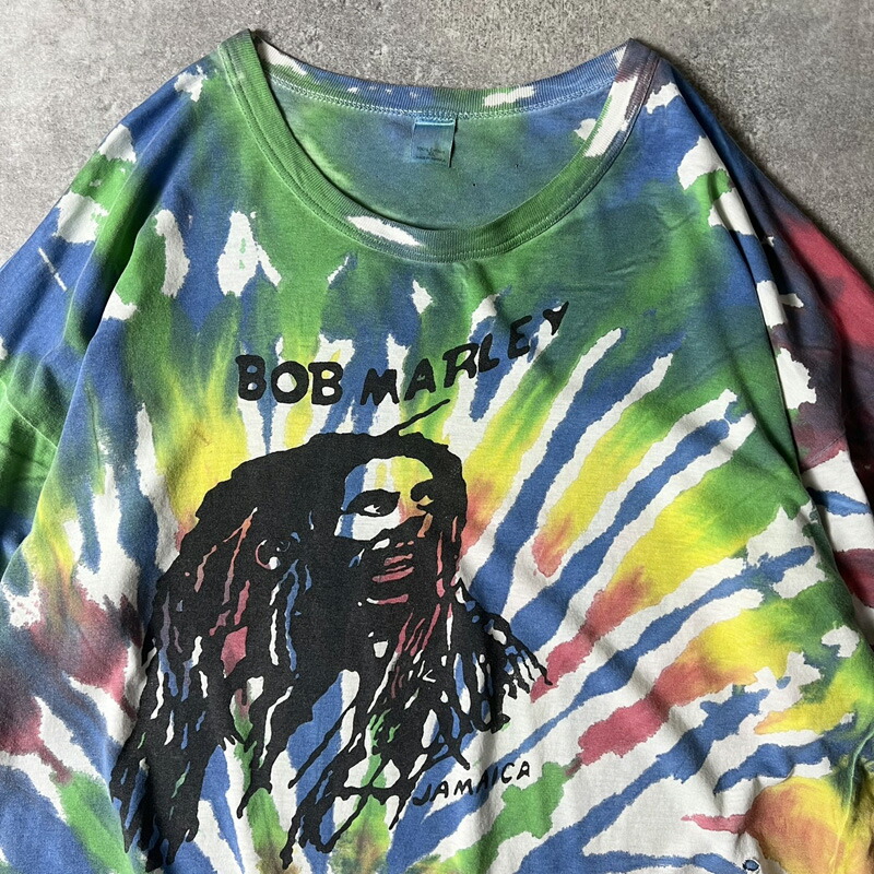楽天市場】90s ジャマイカ製 BOB MARLEY プリント タイダイ 染め 半袖