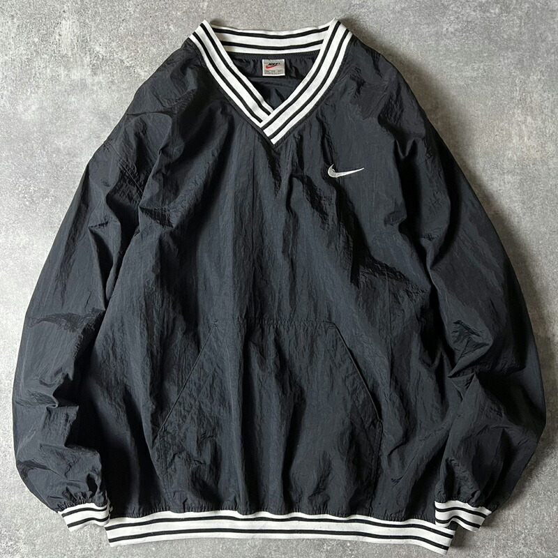 楽天市場】90s NIKE スウォッシュ ロゴ 刺繍 プルオーバー ナイロン