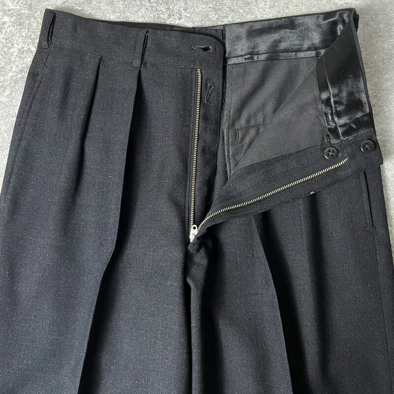 楽天市場】60s UNKNOWN 無地 2タック ウール スラックス パンツ / 60