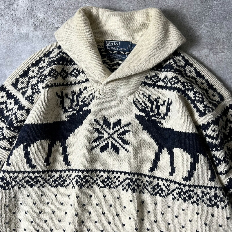 楽天市場】90s POLO RALPH LAUREN ノルディック 総柄 コットン