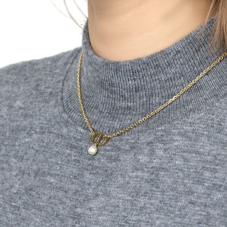 楽天市場】【純正ラッピング済】ディオール Dior ネックレス ゴールド