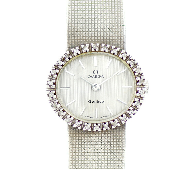 楽天市場】OMEGA オメガ Geneve ジュネーブ ダイヤベゼル シルバー