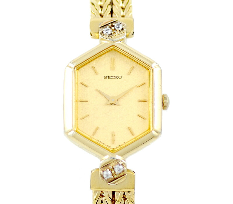 楽天市場】電池交換済 SEIKO セイコー 1220-5280 4石 4P ゴールド YGP