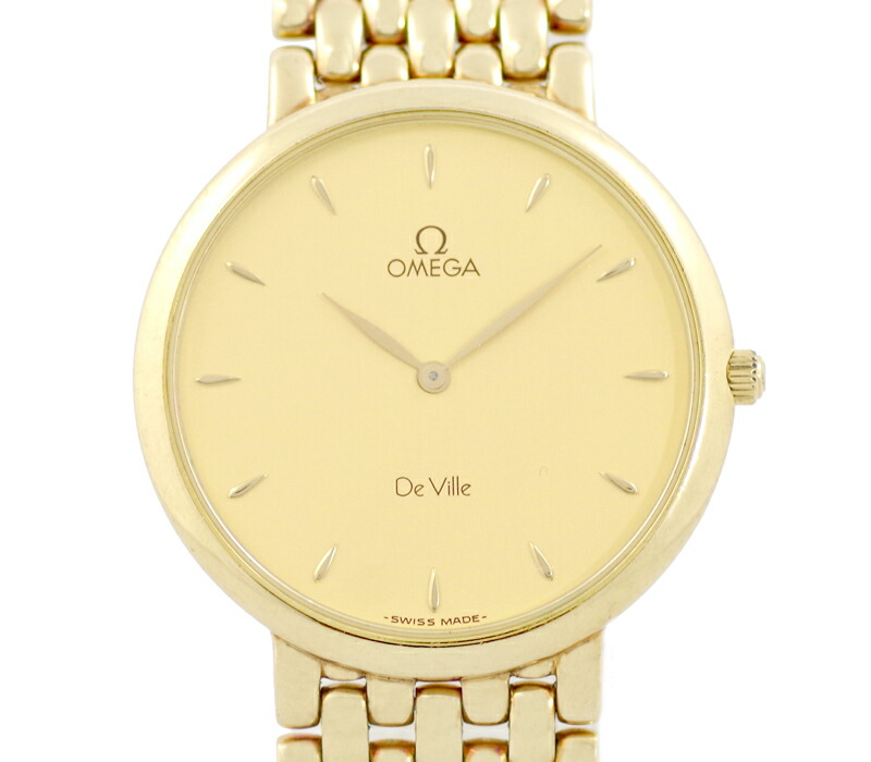 楽天市場】電池交換済 OMEGA オメガ DeVille デビル 金無垢 ゴールド