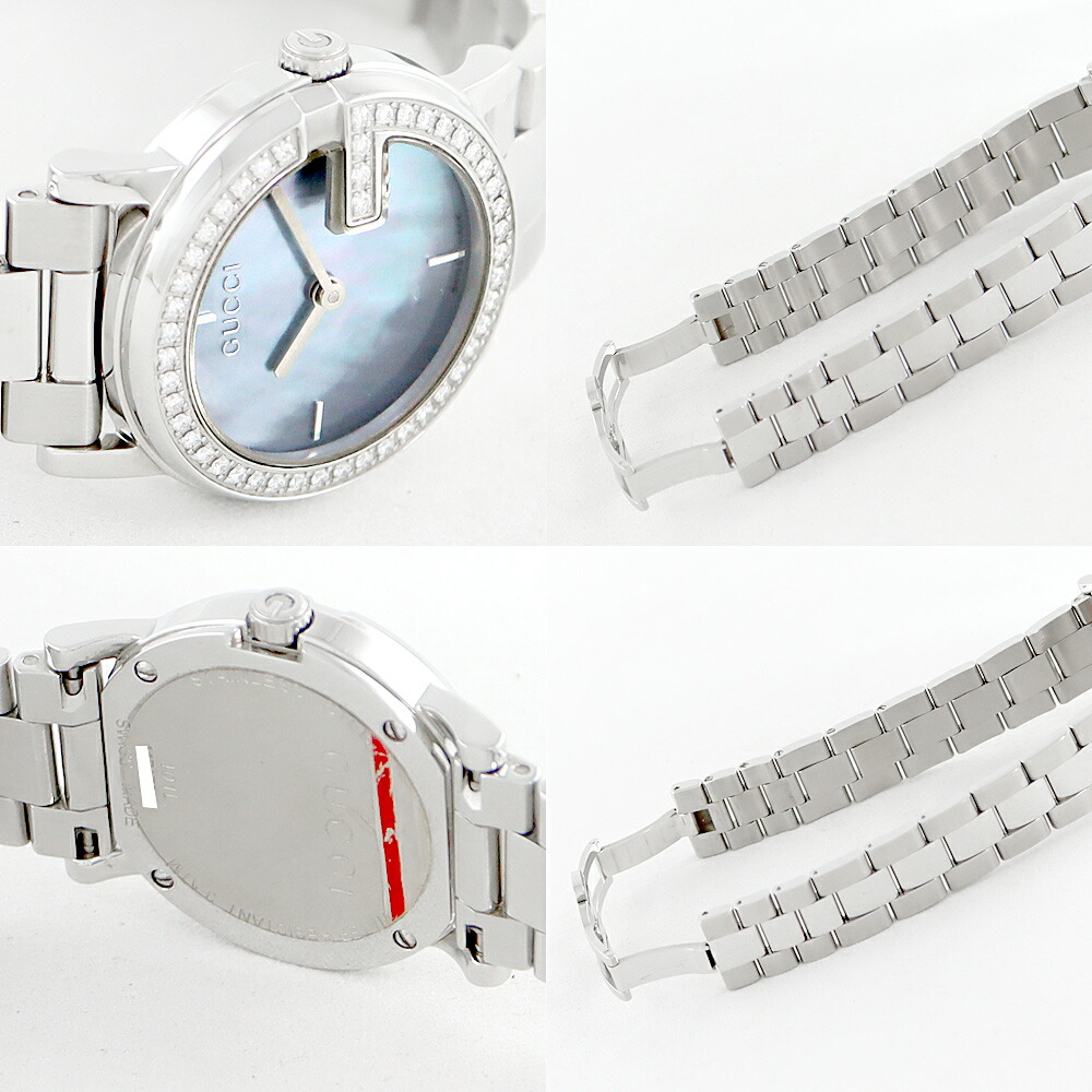 楽天市場】電池交換済 GUCCI グッチ Gラウンド 101L 純正ダイヤモンド