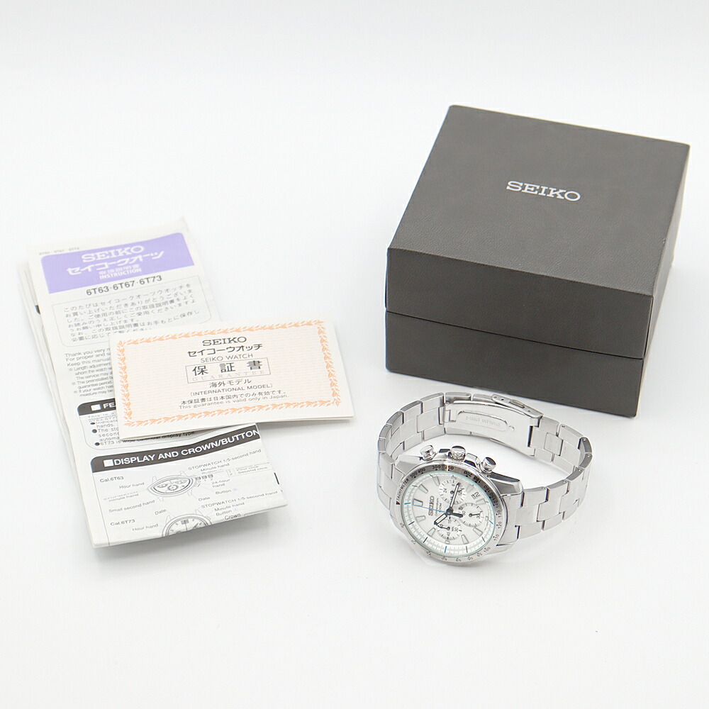 楽天市場】電池交換済 SEIKO セイコー クロノグラフ 海外モデル 6T63