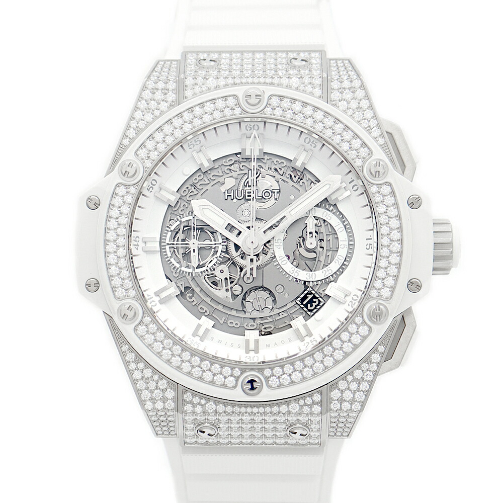 楽天市場】HUBLOT ウブロ キングパワー ウニコ ホワイトパヴェ クロノ