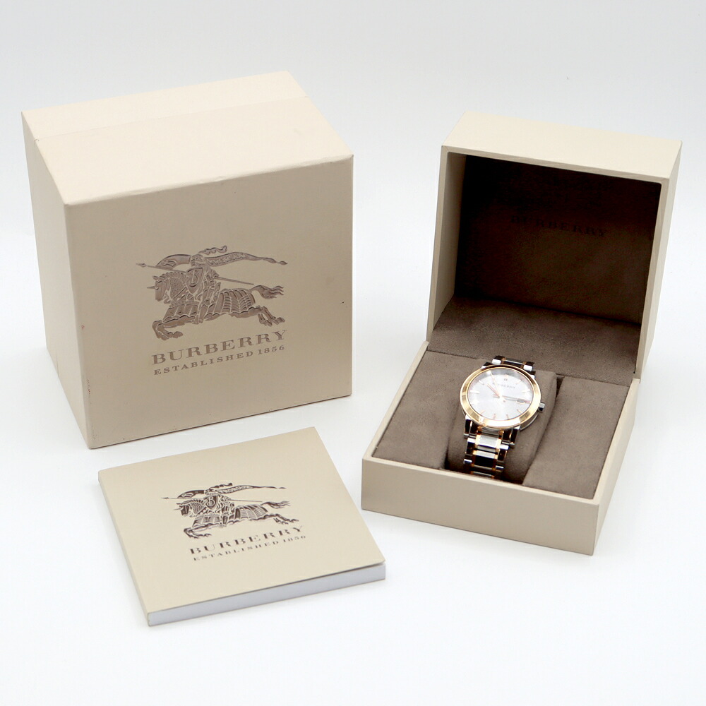 楽天市場】電池交換済 BURBERRY バーバリー BU9006 デイト シルバー PG