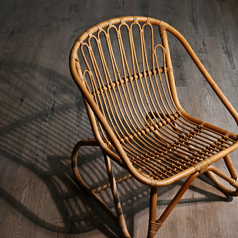 楽天市場】ラタンチェア Lサイズ 皮付きラタン アジアン パーソナル