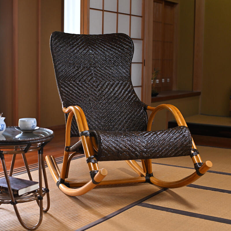 楽天市場】ロッキングチェア ラタン 籐製 パーソナルチェア 肘掛け