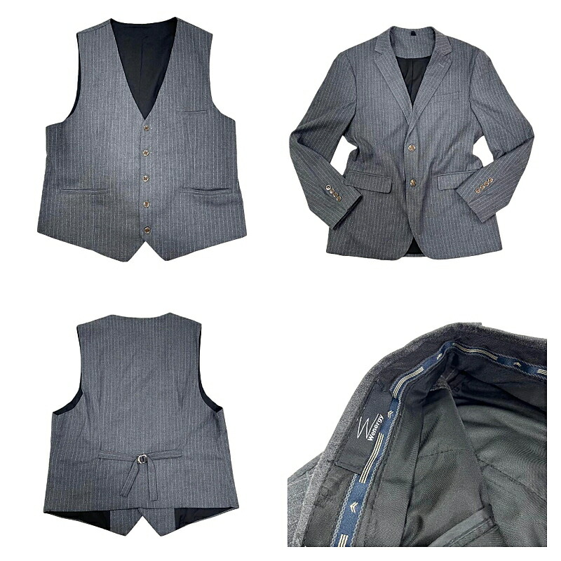 楽天市場】スリーピース スーツ ストライプ柄 メンズ 大きいサイズ