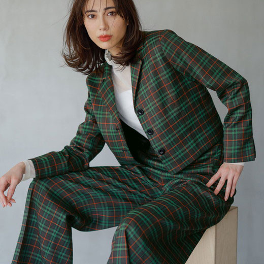 楽天市場】【2点セット】レトロタータンチェック柄セットアップ