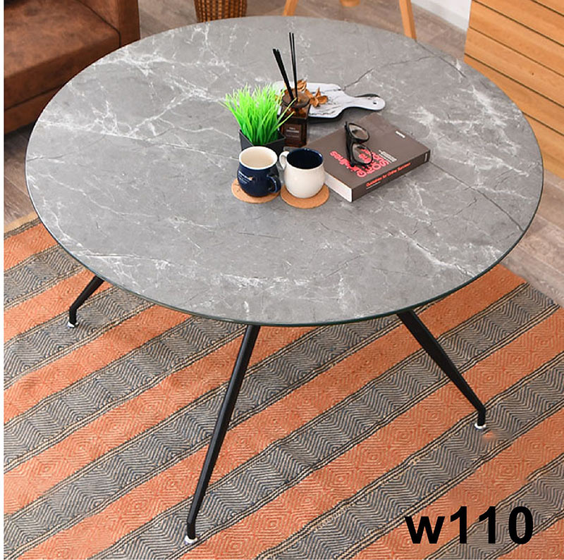 楽天市場】ガラステーブル 丸 丸テーブル ダイニング 110センチ 大理石