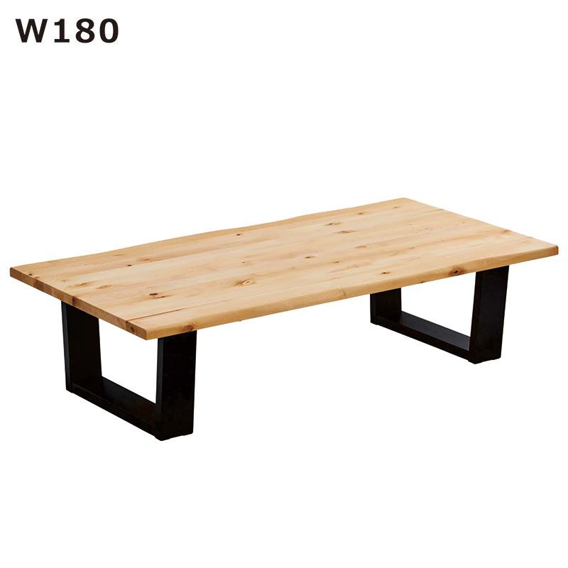 楽天市場】一枚板風 ローテーブル 無垢 大きめ 幅180cm 180x86 座卓