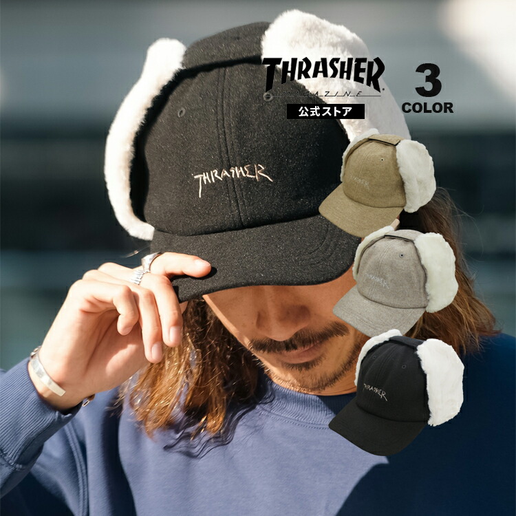 楽天市場】スラッシャー キャップ 帽子 THRASHER GONZ LOGO FLIGHT CAP