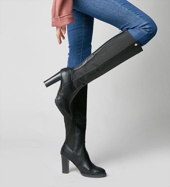 楽天市場】ロングブーツ チャンキーヒール 太めヒール ハイヒール