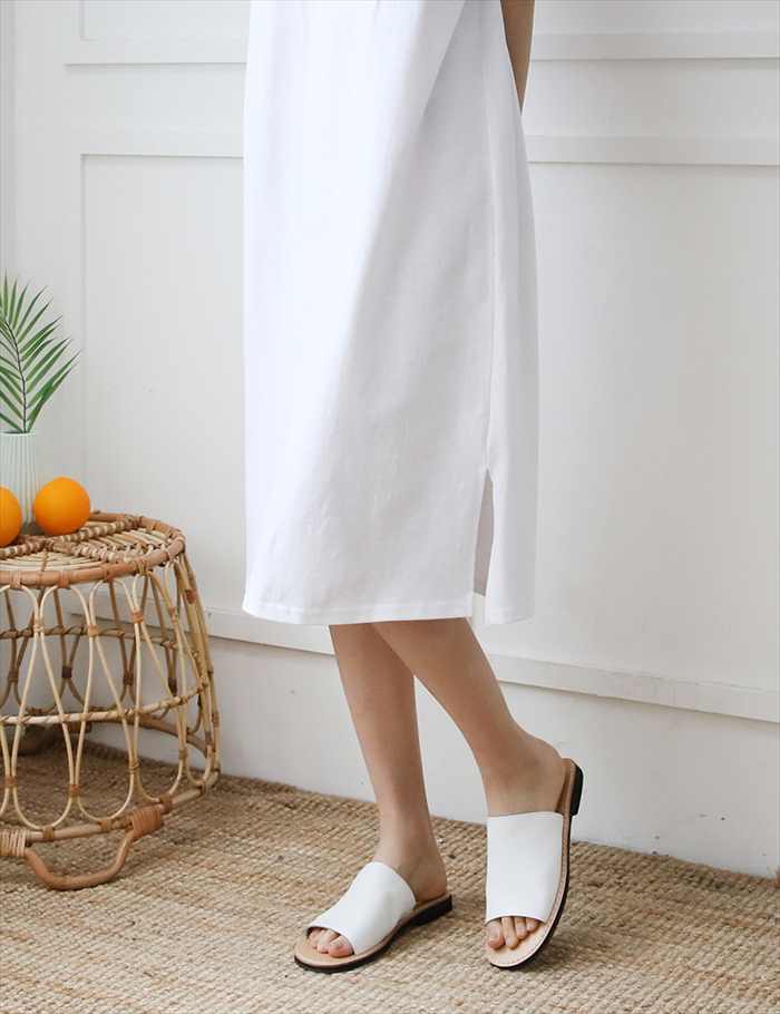 楽天市場】本革 フラットサンダル レディース レザー サンダル